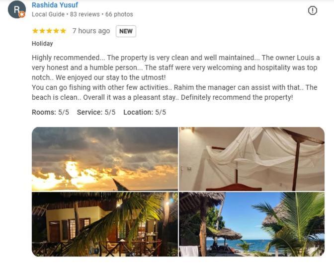 Lui Ushongo Beach House Pangani Экстерьер фото
